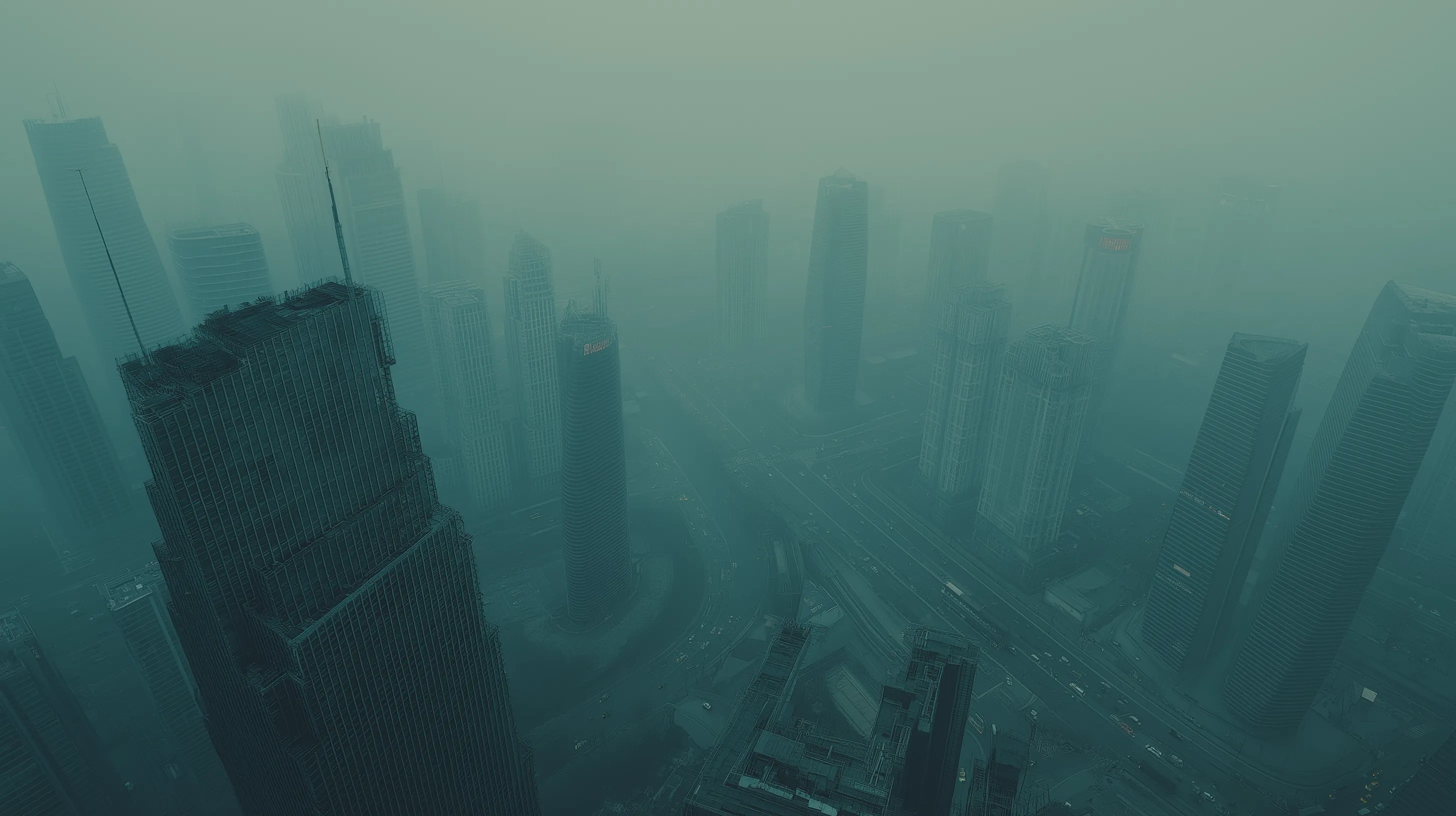 Smog über der Stadt